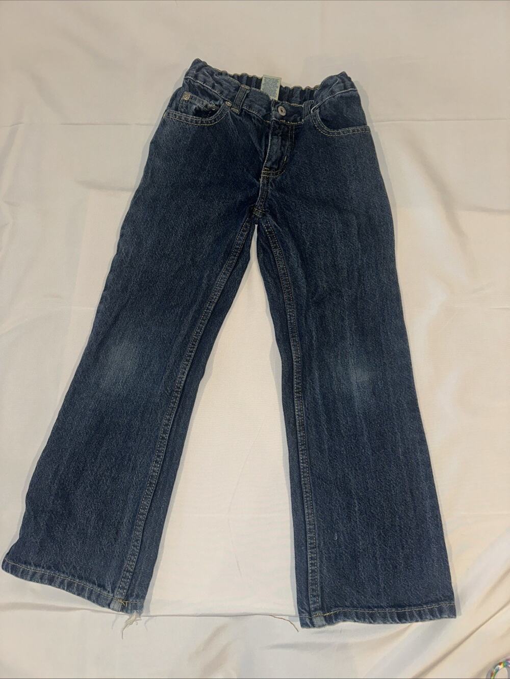 Faded Glory Blue Jeans With Elastic Adjustable Waistband Size 7